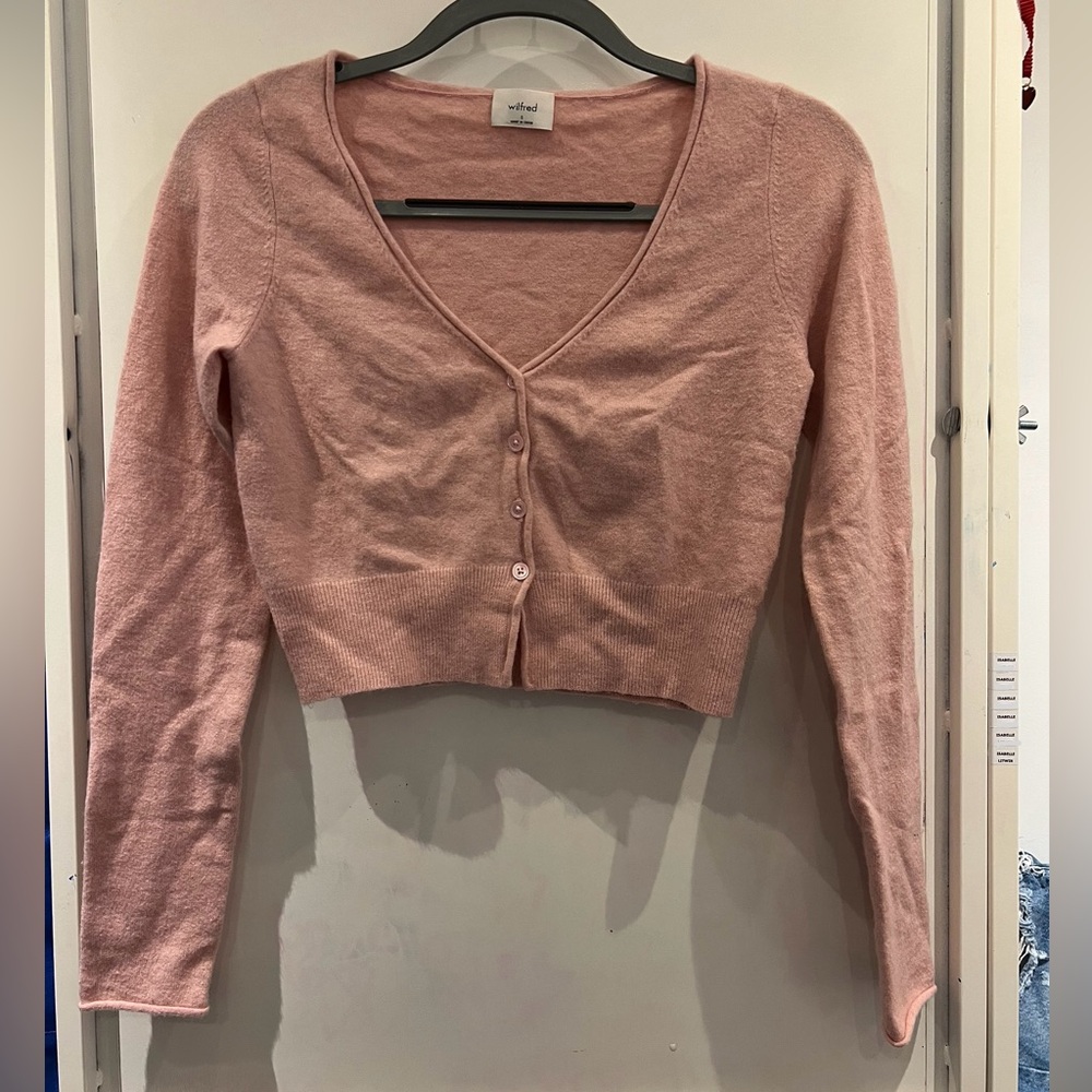Wilfred Button Up Long Sleeve V-Neck Cardigan
